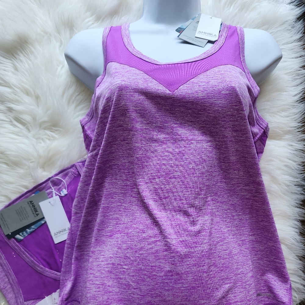 Cutter & Buck Women's DryTec 50 UPF+ Tennis Golf Tank Top Purple Size Small
